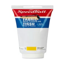 Speedball Fabric Block Printing Ink, Yellow, 5oz