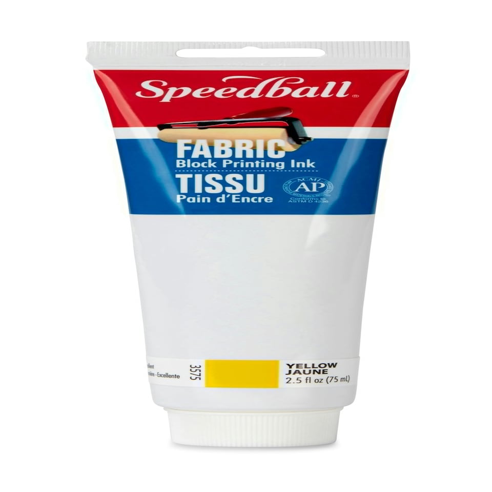 image 1 of Speedball Fabric Block Printing Ink, Yellow, 5oz