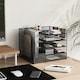 image 3 of Living and Home 5-Tier Multifunctional Desktop Organizer with Vertical File Sorters | Black