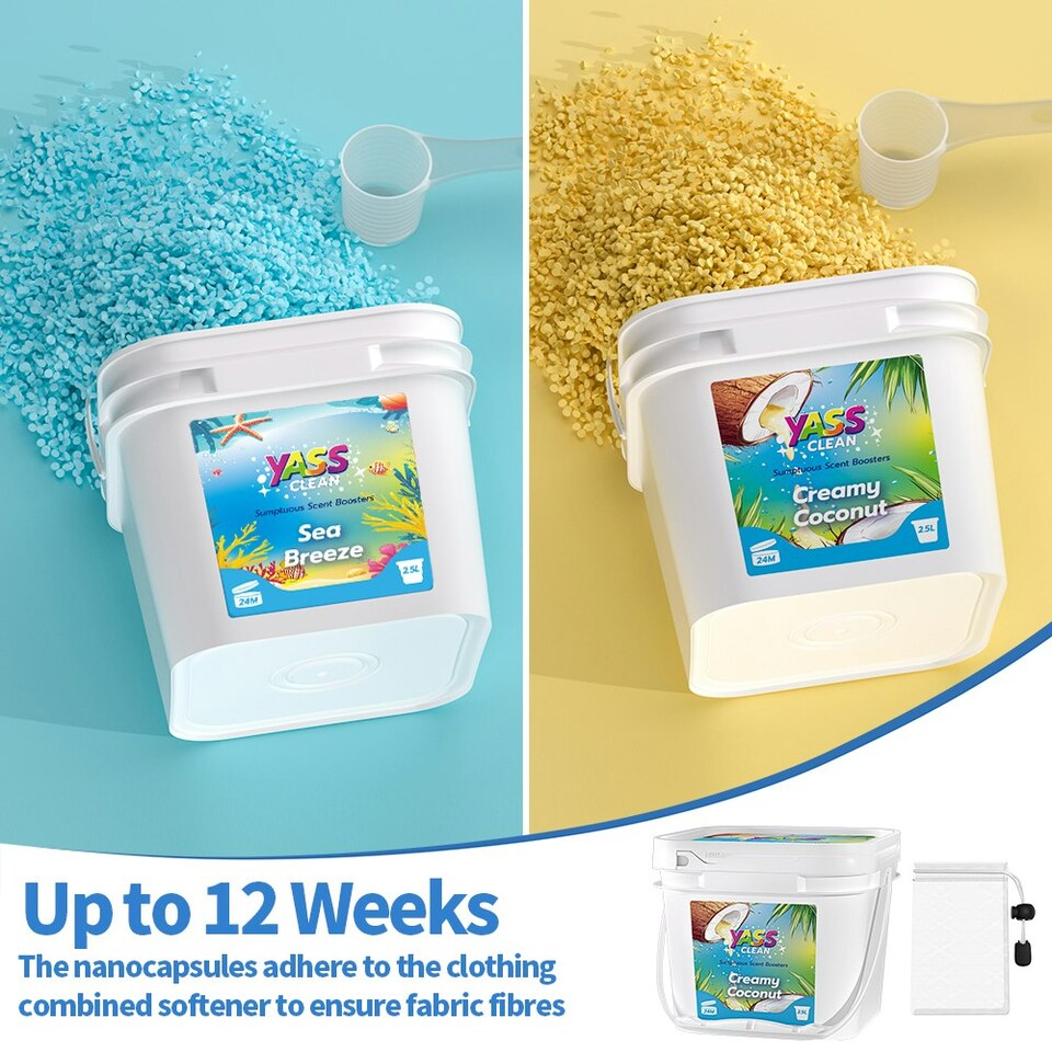 image 1 of Yass Clean Laundry Scent Boosters Scented Washing Beads 2.5L 1.8KG Creamy Coconut
