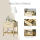 image 5 of HOMCOM Nightstand Bedside Table End Table Storage Organizer