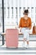 image 3 of Living and Home 4 Wheels Lockable Travel Suitcase Set of 4 - Pink 28+24+20+14 Inch | Pink | 4