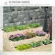 image 6 of Outsunny 3 Tier Raised Garden Bed Planter Box with 9 Grids & Non-woven