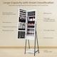 image 7 of COSTWAY LED Standing Jewelry Mirror Cabinet Jewelry Armoire Organizer-White