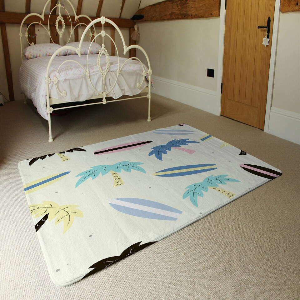 image 1 of Surf Boards & Palm Trees (Rug) Multi | XL: 160x230cm
