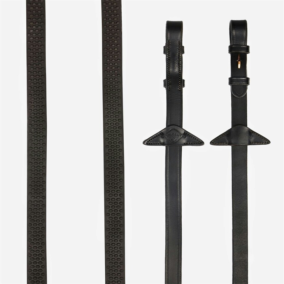 image 1 of LeMieux Soft Rubber Reins Brown | Full