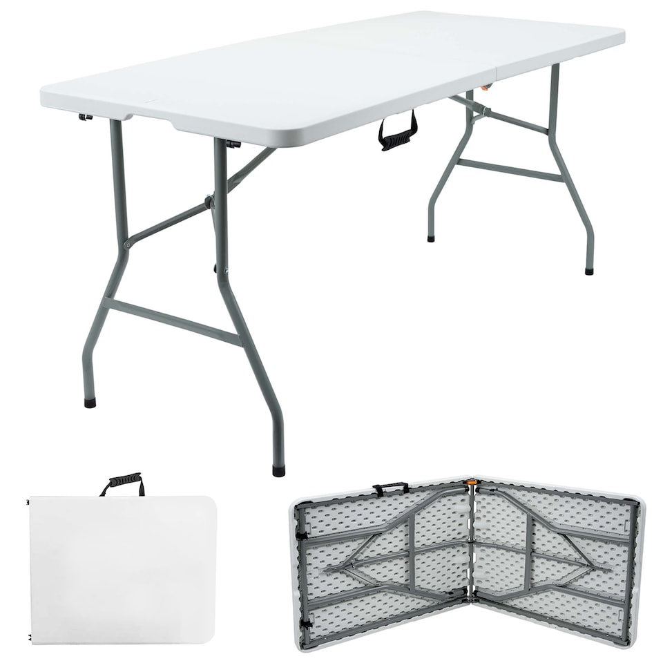 image 1 of 5ft Folding Trestle Table Ideal for Camping, Party, Picnic, BBQ & Garden Use