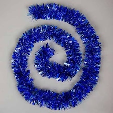 Royal Blue Deluxe Christmas Tinsel 1.8m