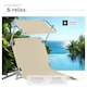 image 4 of Sun Lounger Set of 2 - foldable, adjustable sunshade and 4-step backrest | Cream | beige | 2