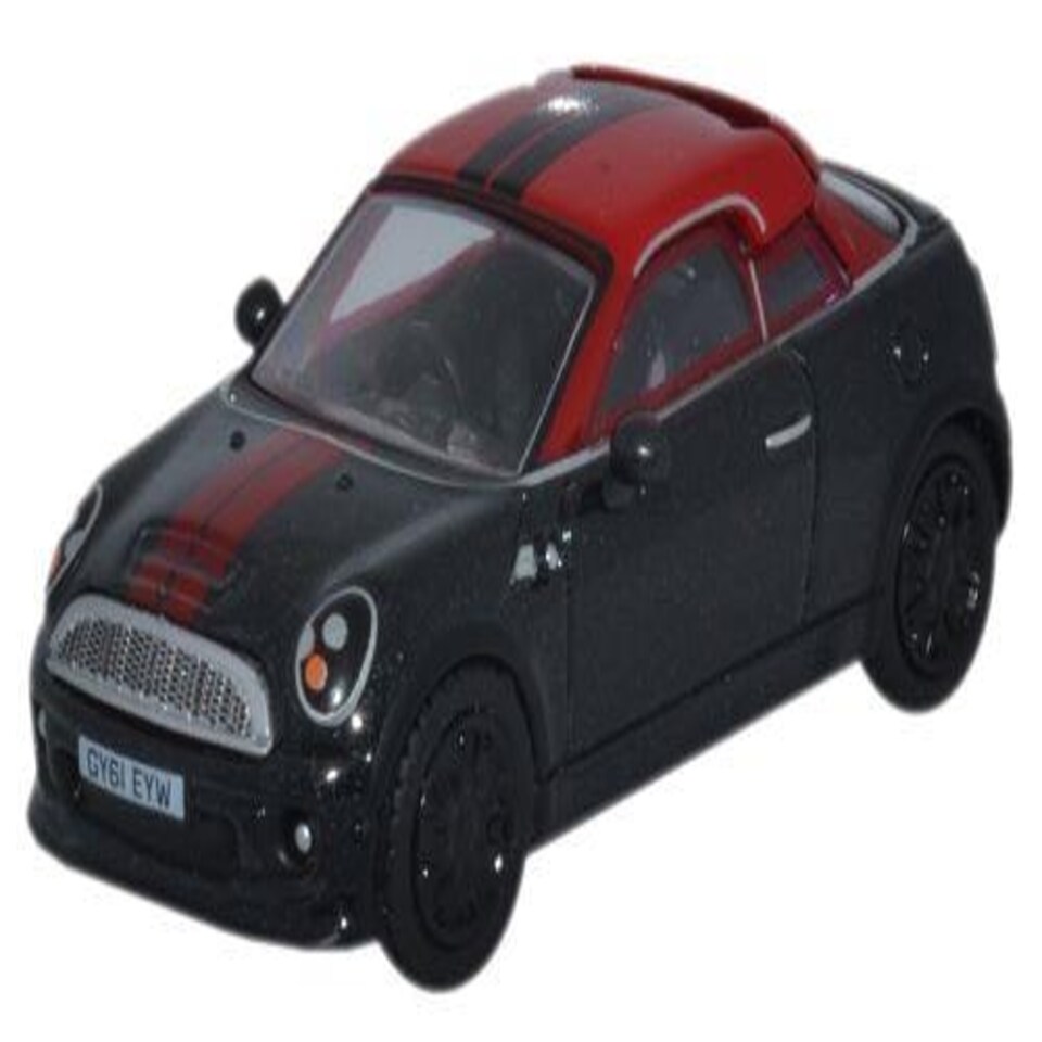 Oxford Diecast Mini Coupe Midnight Black/Red