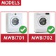 image 2 of SPARES2GO Door Seal for Montpellier MWBI7012 MWBI7021 Washing Machine