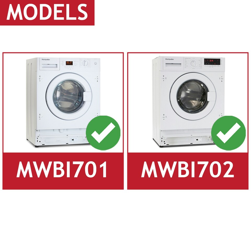 image 1 of SPARES2GO Door Seal for Montpellier MWBI7012 MWBI7021 Washing Machine