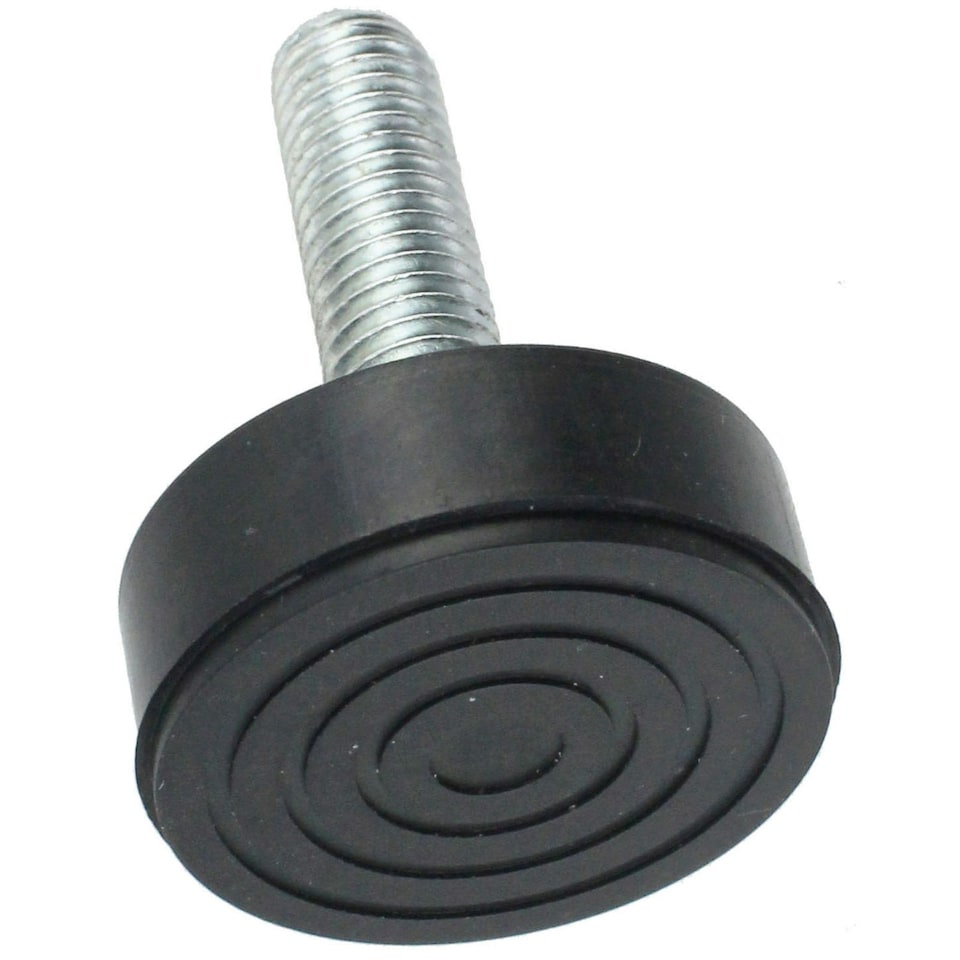 image 1 of SPARES2GO Universal Washing Machine Adjustable Screw in Foot (Pack of 2, 10mm Thread)