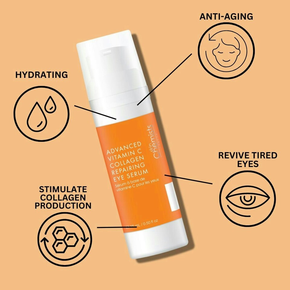 image 1 of skinChemists Advanced Vitamin C Collagen Repairing Eye Serum 15ml Twin Value Savings Pack