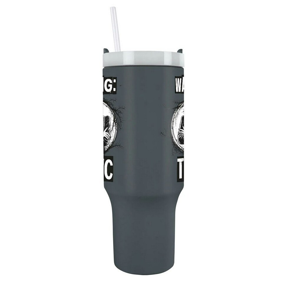 image 1 of Wednesday Warning Toxic 1.2L Travel Mug - Grey/Black/White - One Size Grey