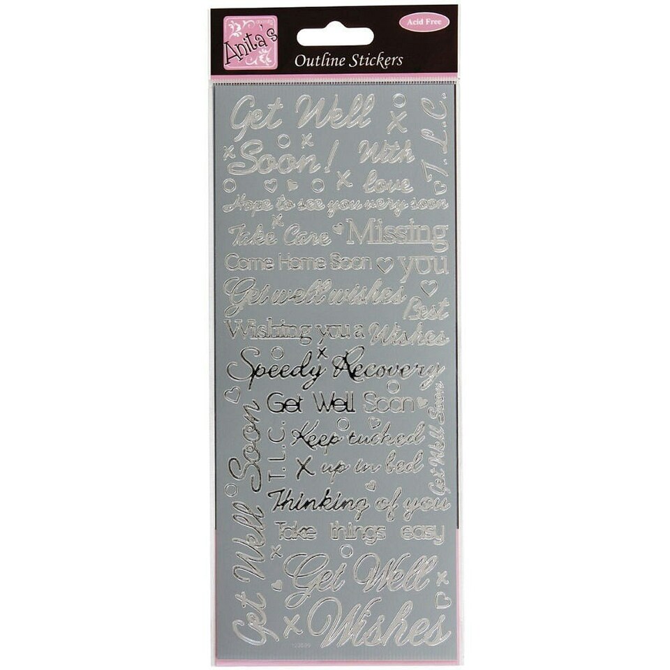 Outline Stickers - Get Well Soon