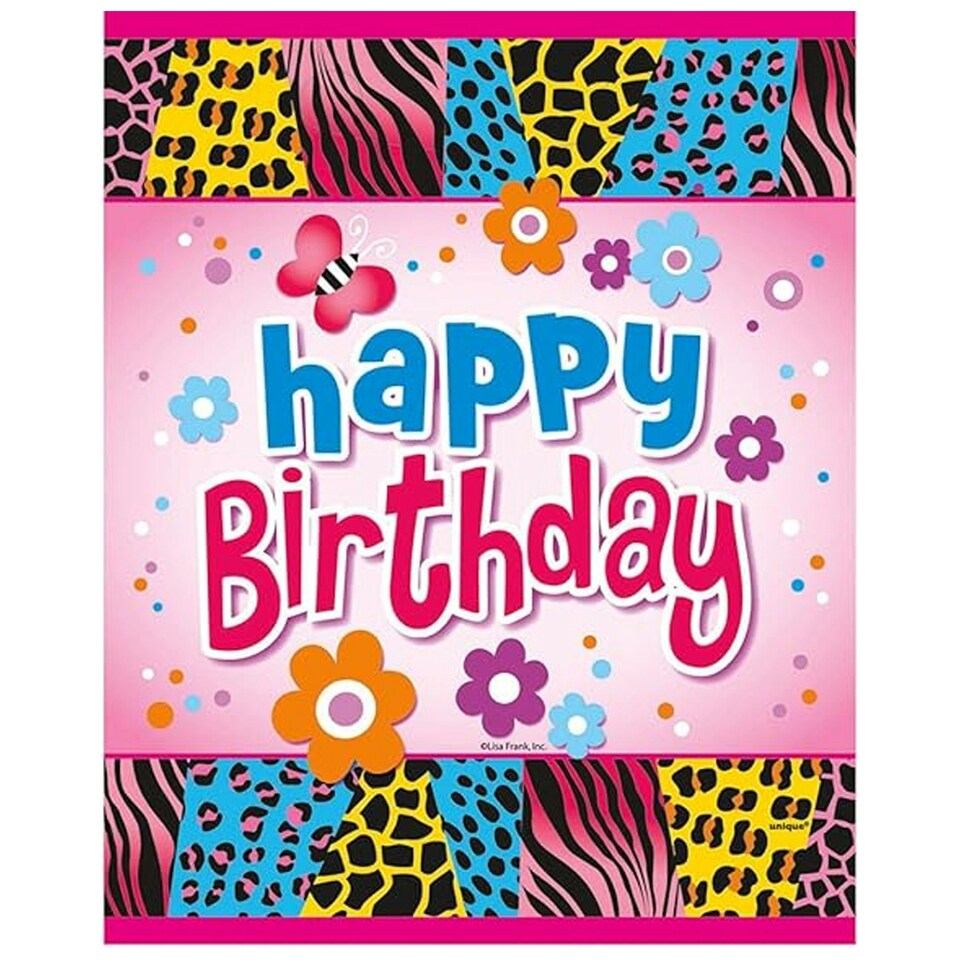 Unique Party Plastic Birthday Party Table Cover - Multicoloured - One Size