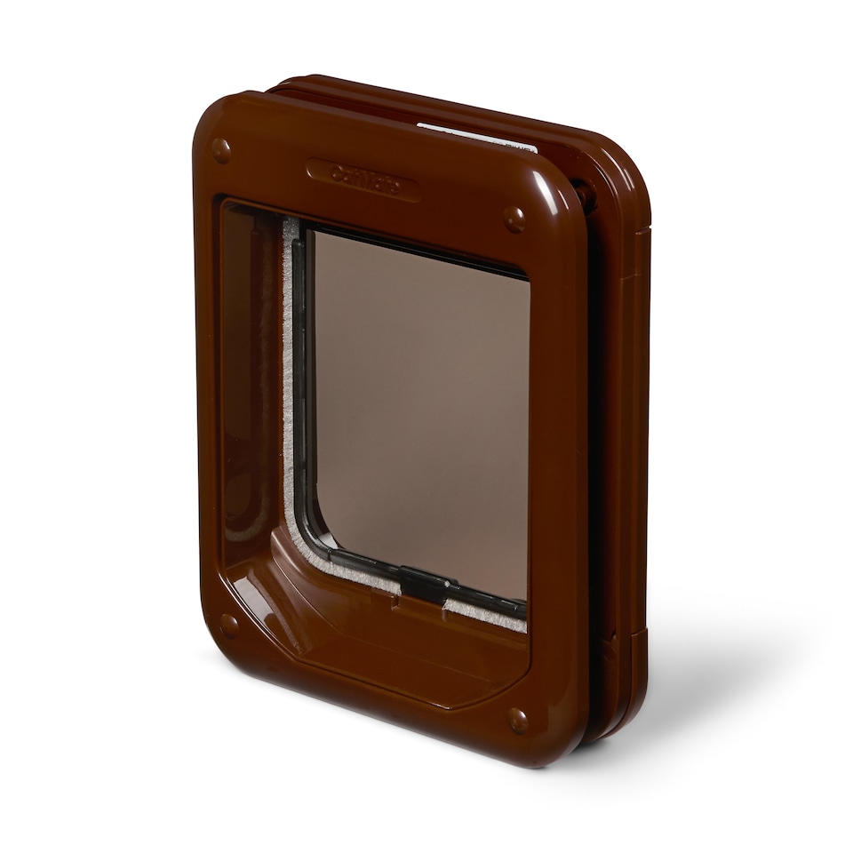 image 1 of Cat Mate Rotary 4-Way-Locking Cat Flap Brown (358) | Brown
