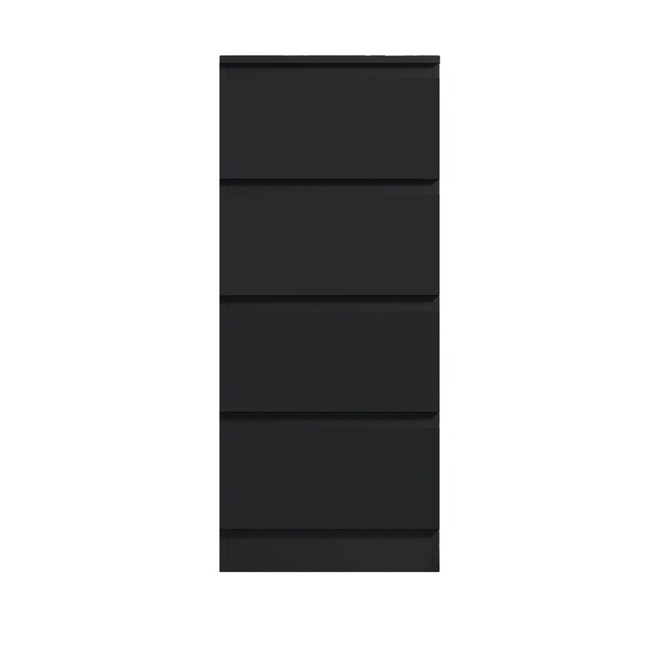 image 1 of FWStyle Stora 4 Drawer Chest of Drawers - Matt Black