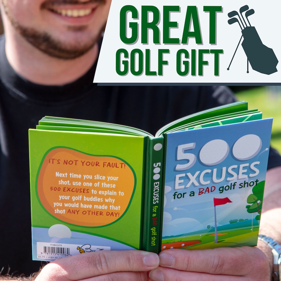 image 1 of 500 Excuses for a Bad Golf Shot Funny Gift Books