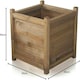 image 2 of Primrose Wooden Tapered Pine Cube Planter Garden Flower Pot 65cm