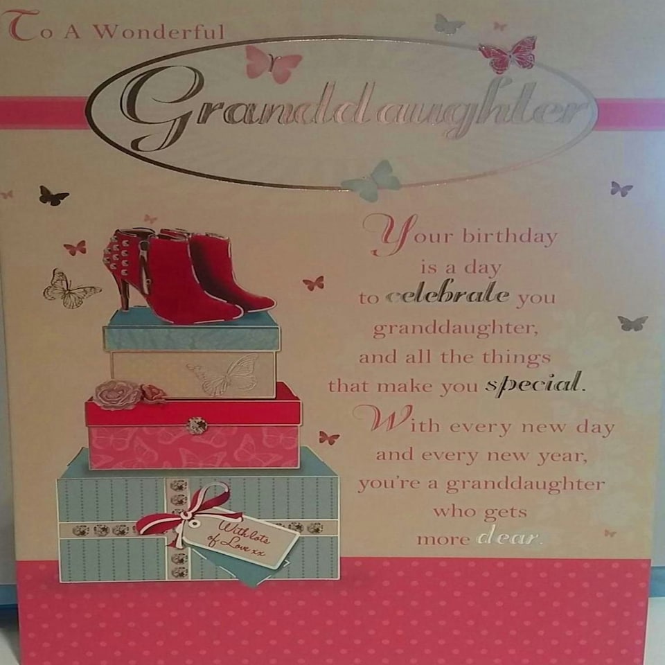 image 1 of Birthday Card To A Wonderful Granddaughter
