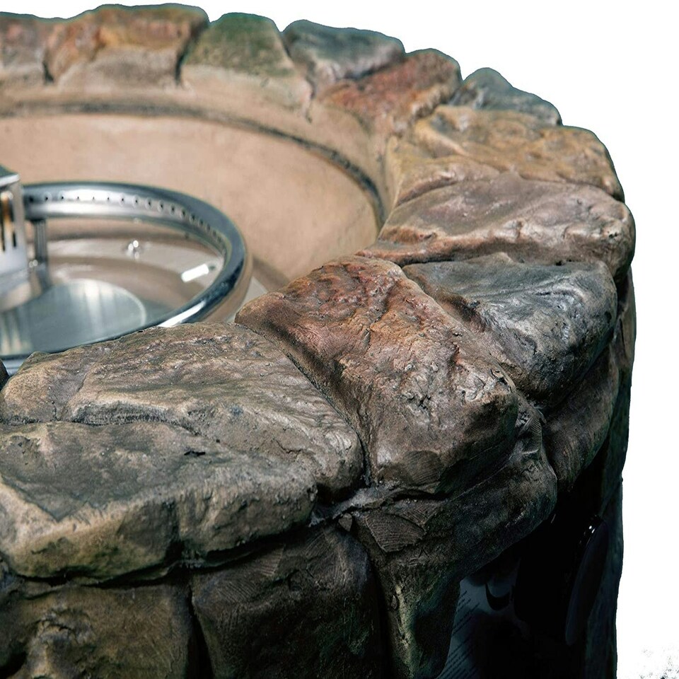 image 1 of Centurion Supports Fireology KALUYA Bronze Lavish Garden and Patio Gas Fire Pit with Eco-Stone Finish - Fully Assembled