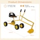 image 2 of COSTWAY Sand Digger Kids Sandbox Toy Construction Yellow