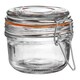 image 4 of Argon Tableware Glass Storage Jars with Labels - 125ml - Orange Seal - Pack of 6