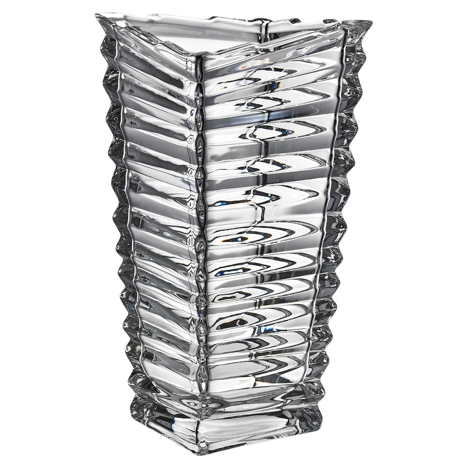 image 1 of Crystal Look Heavy Glass Bouquet Flower Vase Holder Home Table Elegant Decor | Clear | London