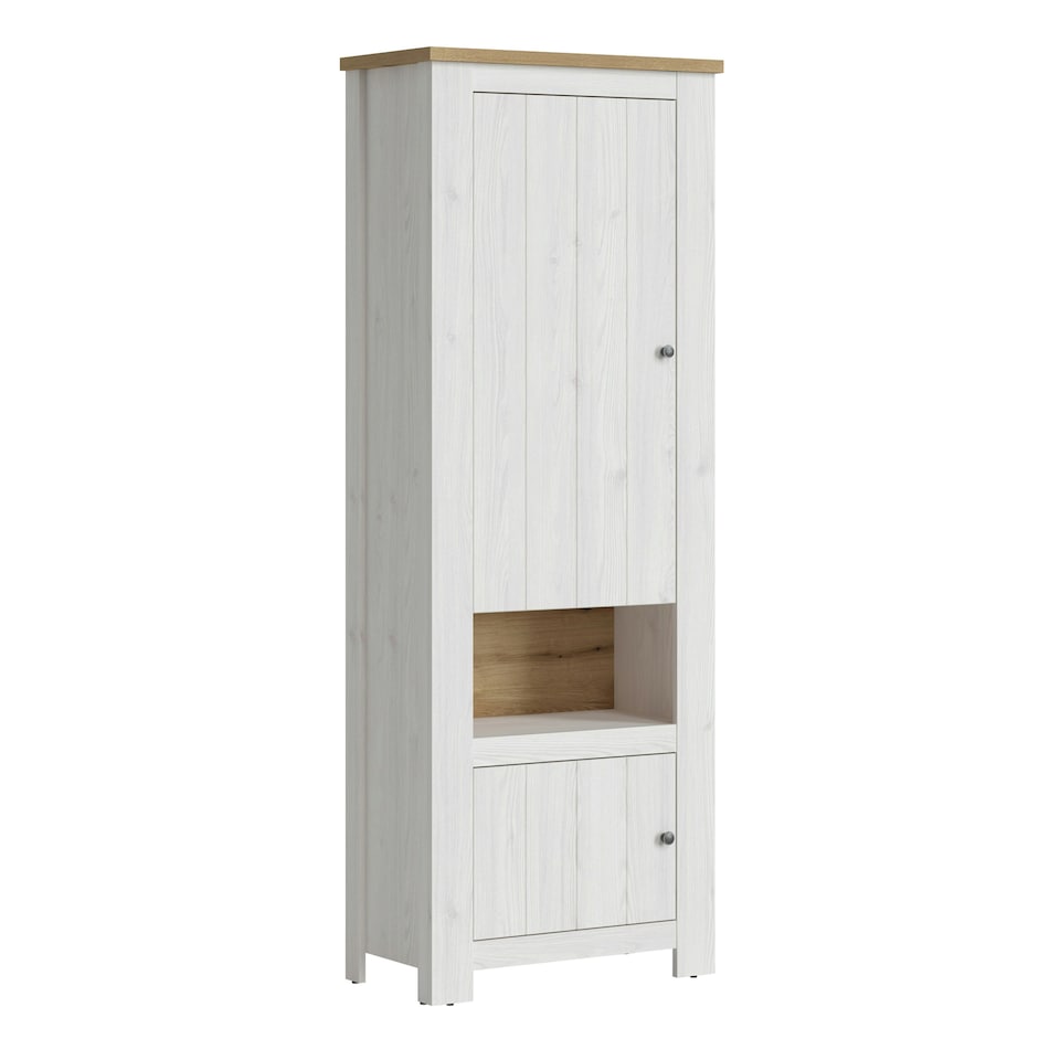 image 1 of Celesto 2 Door Cabinet in White and Oak