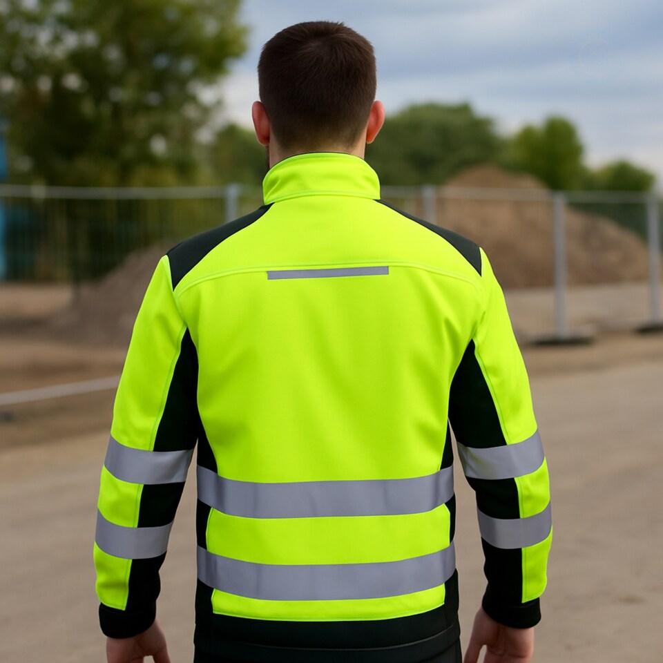 image 1 of ARTMAS FLASH Yellow Men's Class 2 Hi-Vis Work Jacket, 260gsm, UK 44 / EU 60
