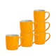 image 1 of Argon Tableware 6x Matt Coloured Coffee Mugs - Yellow - 350ml - Tea Mug Latte Mug Cappuccino Mug Drinking Mug Yellow