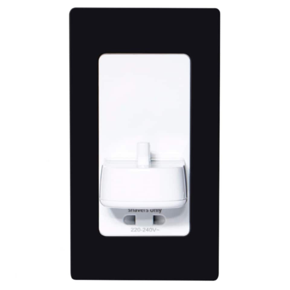 ProofVision PV12P In-wall Electric Toothbrush Charger & Shaver Socket Black