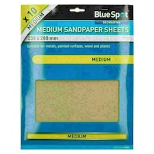 10pc Assorted Sandpaper Sanding Sheets for Metal Wood Plastic Medium 100 Grit