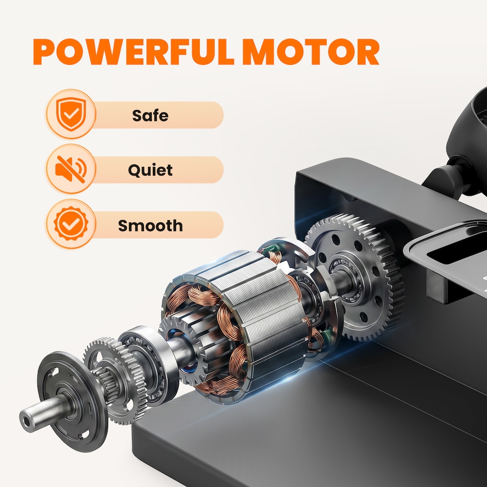 image 1 of SPORTNOW Under Desk Elliptical Machine with Manual & Auto Modes