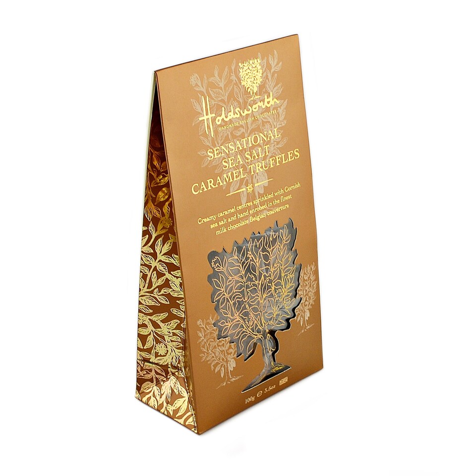 image 1 of Holdsworth Chocolates Sea Salt Caramel Truffles Milk Chocolate 100g