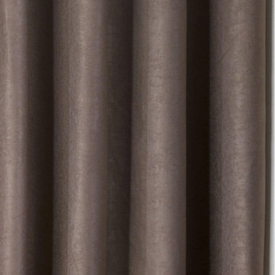 image 1 of Luxe Textured Woven Blackout Eyelet Curtains 228cm x 183cm Taupe | Brown | Natural