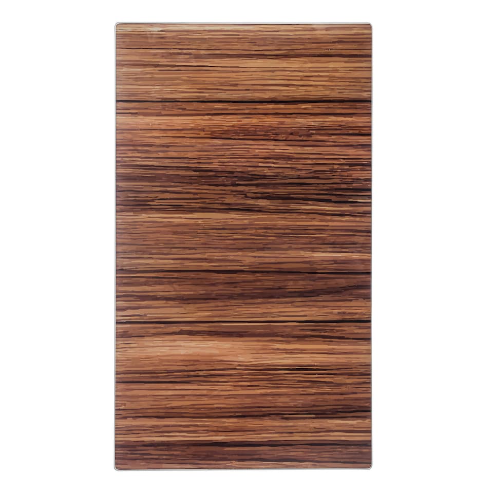 image 1 of 2 Pcs Glass Stove Cover Chopping Boards Worktop Protectors | Grey | Wood Effect | 2