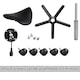 image 6 of Yaheetech Adjustable Salon Chair for Massage Black