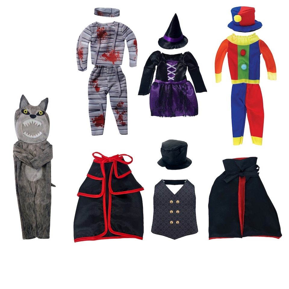 image 1 of The Boo Crew Halloween Doll Costume - Spooky Tabletop Decor and Seasonal Collectible
