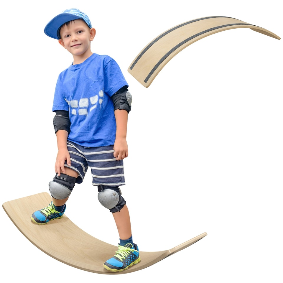 image 1 of AIYAPLAY Kids Wooden Balance Board for Children, for 3-8 Years Old
