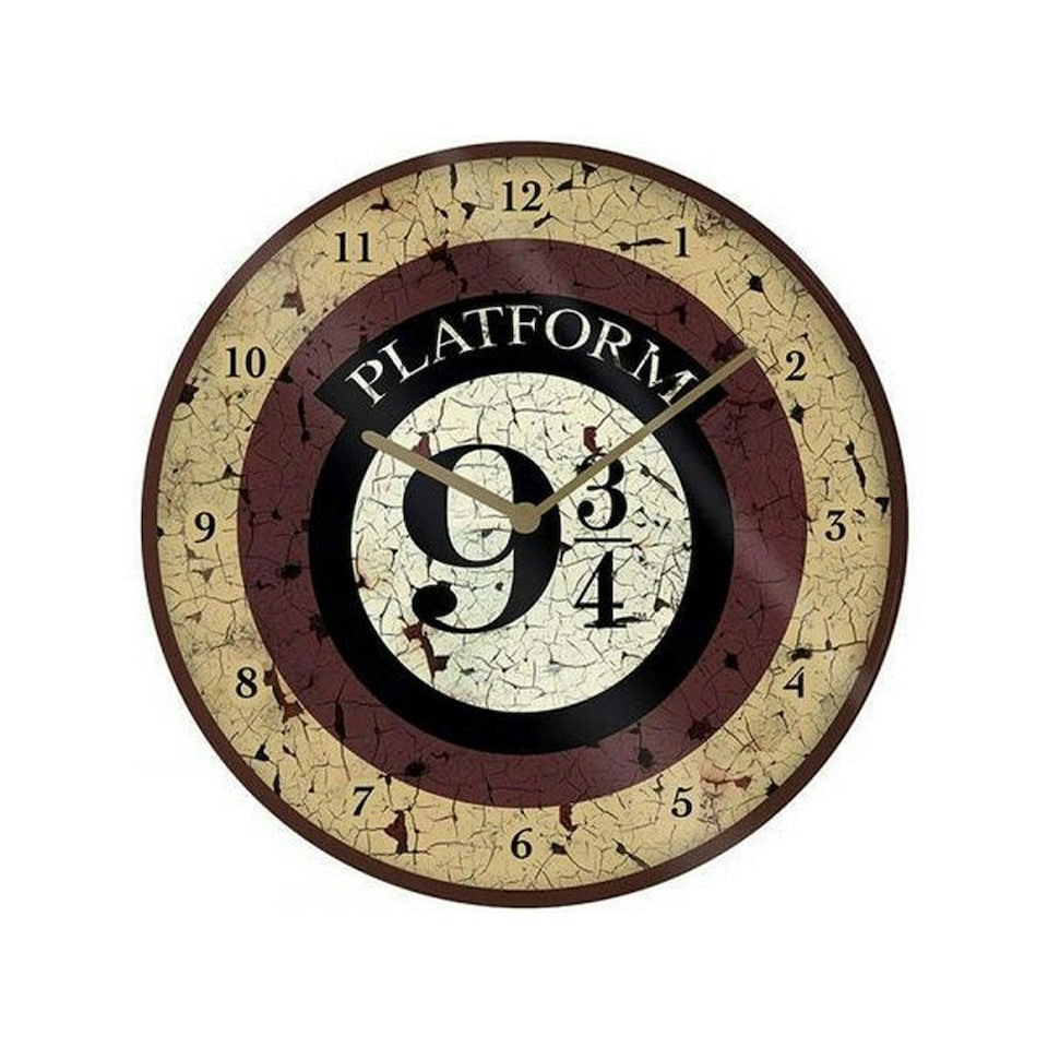image 1 of Harry Potter Platform Nine and Three Quarters Wall Clock - Brown/Black/White - One Size