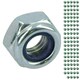 image 2 of M6 x 1.0mm Nyloc Nut Fastener Hexagonal Metric Nuts Grade 8 Zinc Plated 50pk