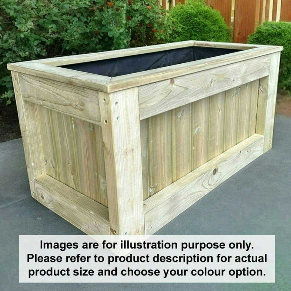 image 1 of Kent Garden Planter - Pressure Treated Wood - L120 x W60 x H60 cm | Brown