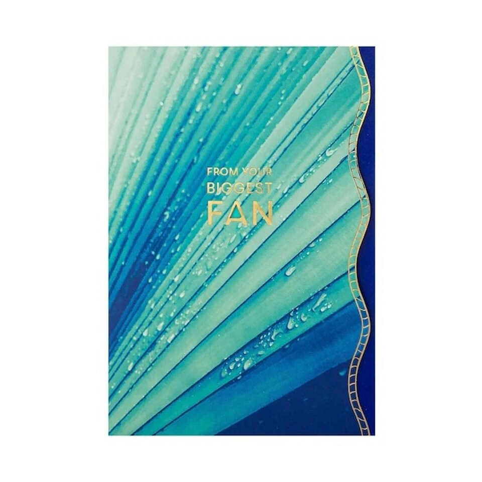 image 1 of Turquoise Premium 'From Your Biggest Fan' Open Card Vivid Aura