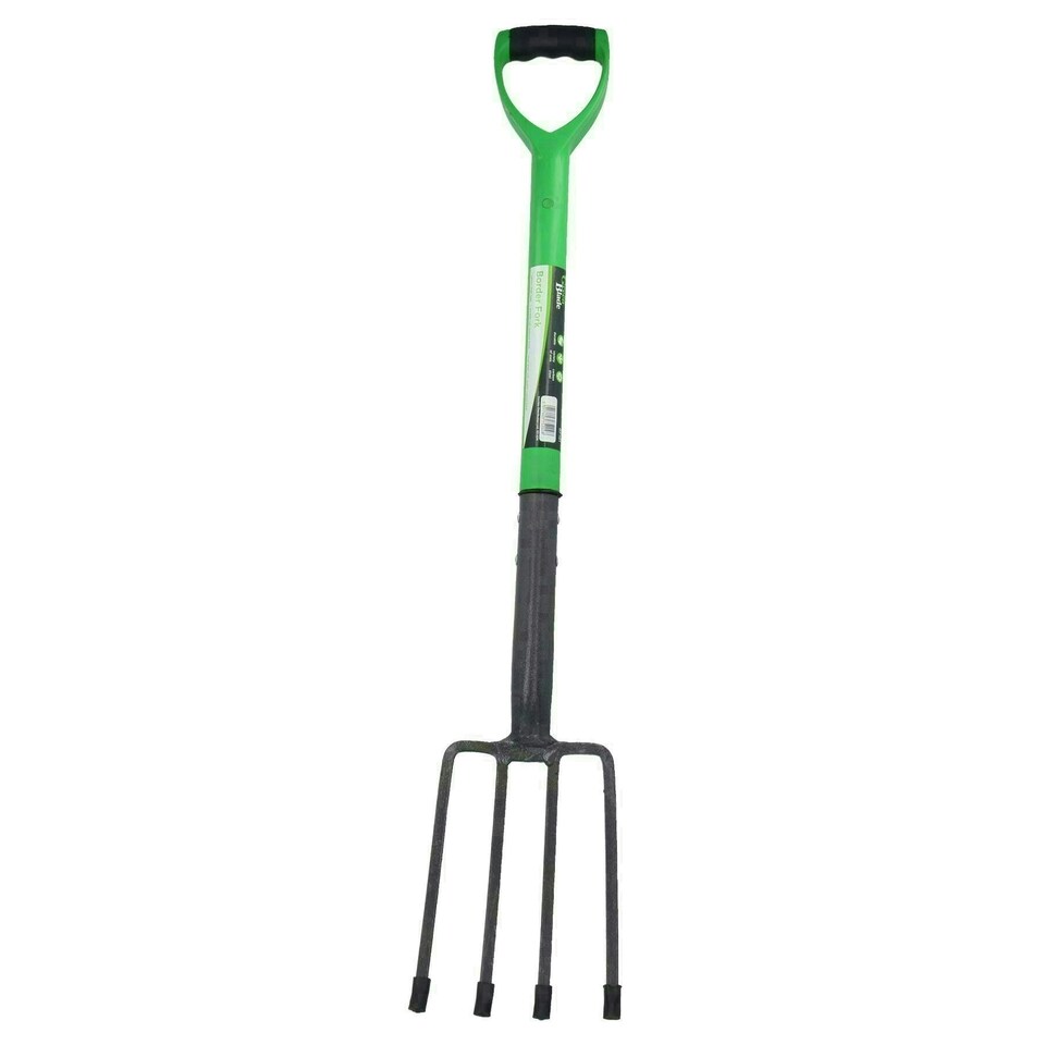 image 1 of Border Garden Fork Soil Planting Gardeners Rust Resistant Strong Handle GAR01