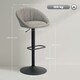 image 7 of HOMCOM Swivel Bar Stools Set of 2 Height Adjustable Bar Chairs Grey | Grey | Adjustable height 62-82 cm | 2