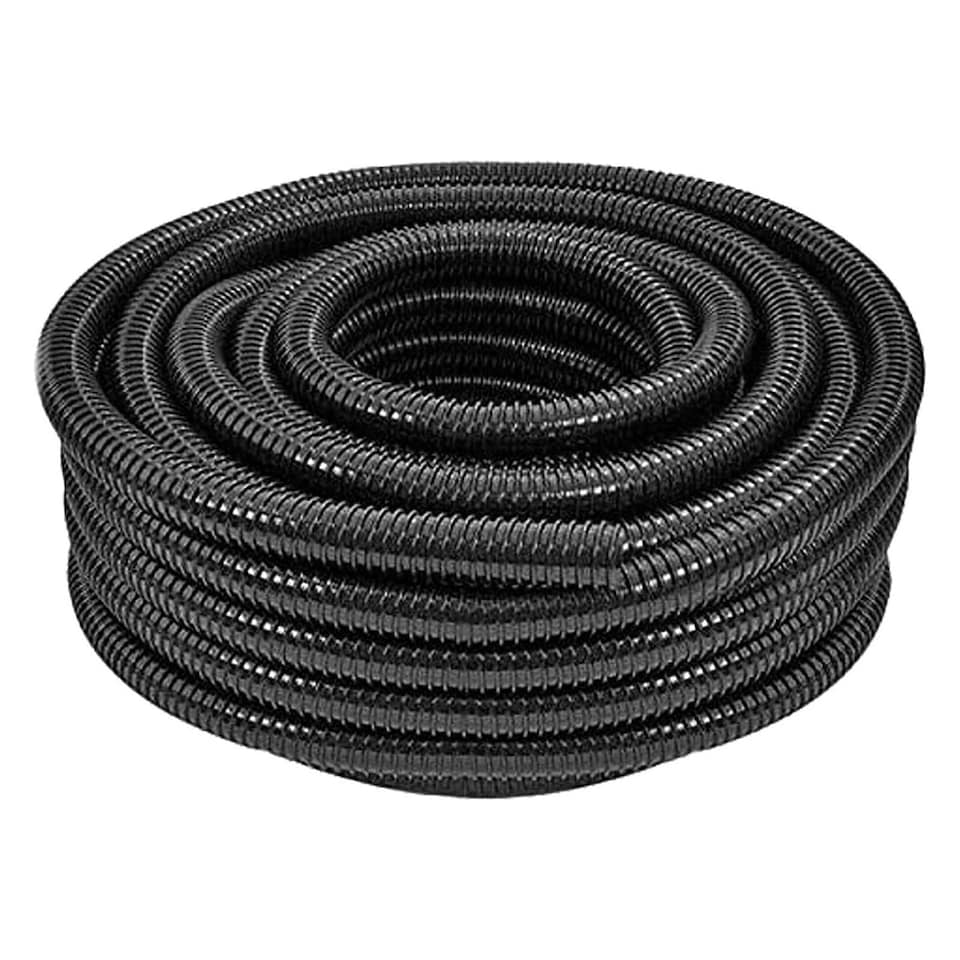 image 1 of SPARES2GO Cable Conduit Flexible Tube Tidy Sleeve Pipe (15m Length x 32mm Diameter)
