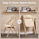 image 5 of SoBuy FST40-W,Folding Dining Chairs Wooden Padded Chair with Backrest